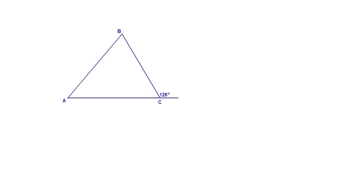 На рисунке угол 1 равен 126 градусов. Внешний угол прямоугольного треугольника. Угол 126 градусов рисунок. Угол 126 градусов.